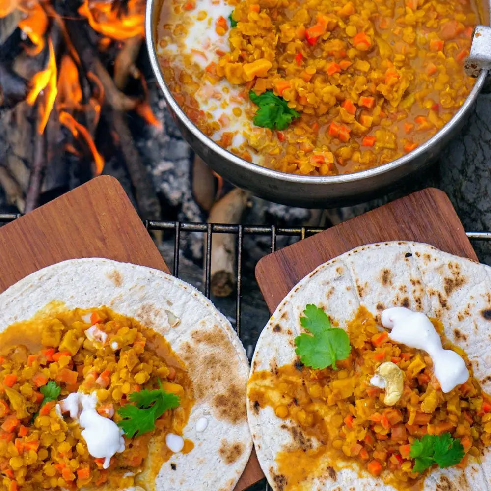 Indisk gryta med majsbröd
