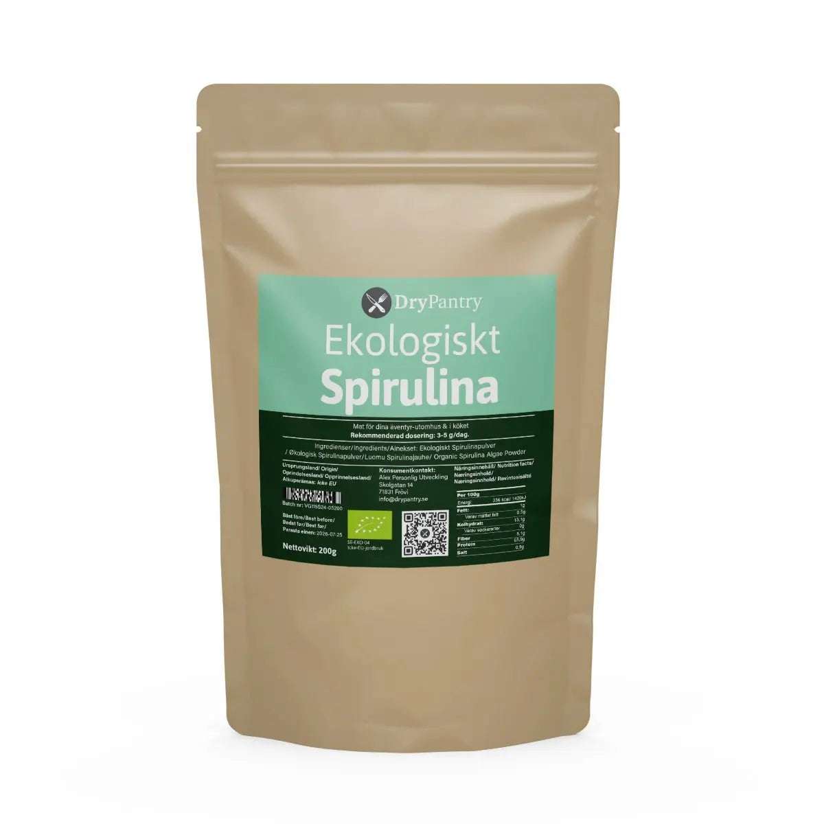 Ekologiskt Spirulina Pulver